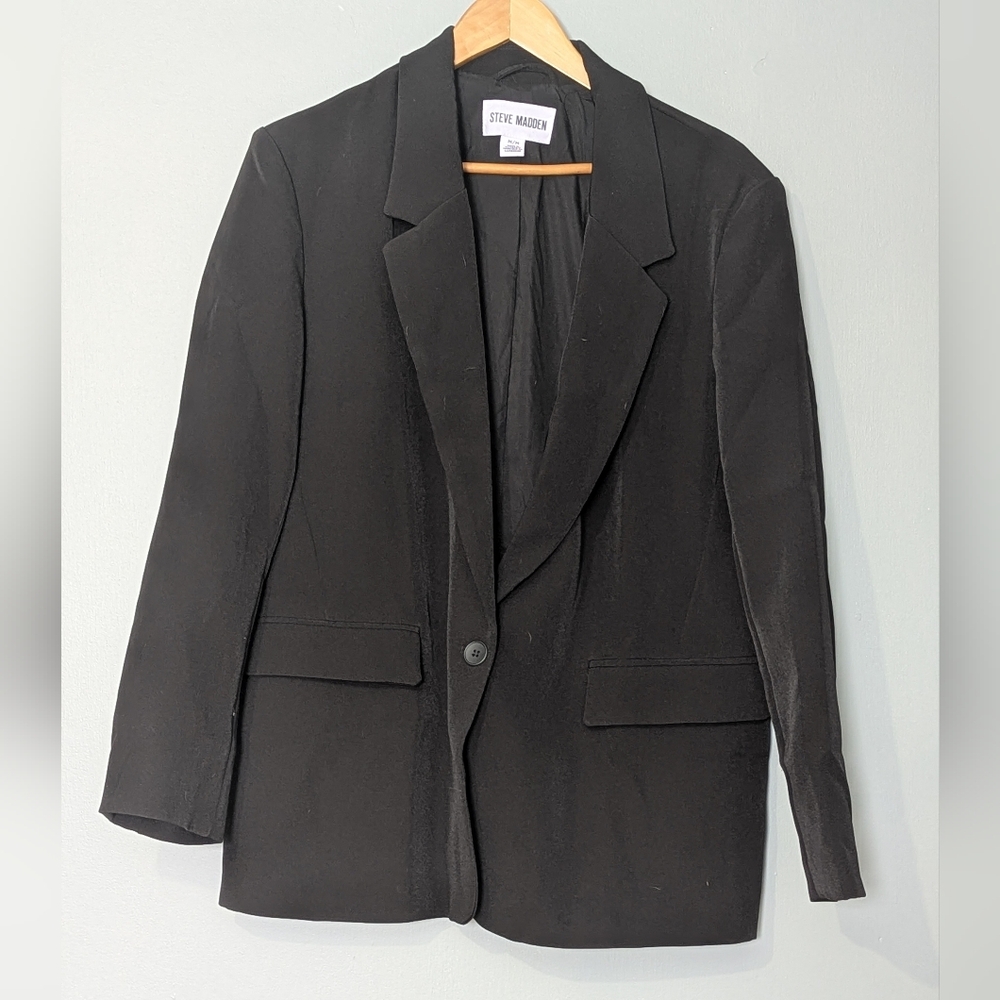 Steve Madden Single-Breasted Classic Fit‎ Women's Blazer Minimalist Feminine